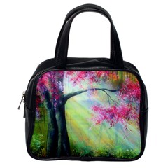 Forests Stunning Glimmer Paintings Sunlight Blooms Plants Love Seasons Traditional Art Flowers Sunsh Classic Handbags (one Side) by Amaryn4rt