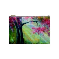 Forests Stunning Glimmer Paintings Sunlight Blooms Plants Love Seasons Traditional Art Flowers Sunsh Cosmetic Bag (medium) 