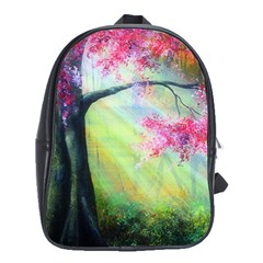 Forests Stunning Glimmer Paintings Sunlight Blooms Plants Love Seasons Traditional Art Flowers Sunsh School Bags (xl)  by Amaryn4rt