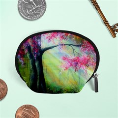 Forests Stunning Glimmer Paintings Sunlight Blooms Plants Love Seasons Traditional Art Flowers Sunsh Accessory Pouches (small)  by Amaryn4rt