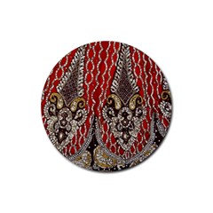 Indian Traditional Art Pattern Rubber Coaster (round)  by Amaryn4rt