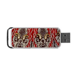 Indian Traditional Art Pattern Portable Usb Flash (one Side) by Amaryn4rt