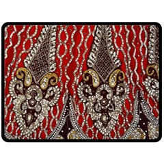 Indian Traditional Art Pattern Double Sided Fleece Blanket (large)  by Amaryn4rt