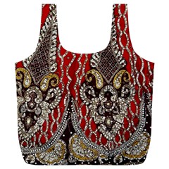 Indian Traditional Art Pattern Full Print Recycle Bags (l) 