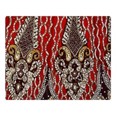 Indian Traditional Art Pattern Double Sided Flano Blanket (large) 