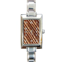 Udan Liris Batik Pattern Rectangle Italian Charm Watch