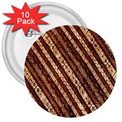 Udan Liris Batik Pattern 3  Buttons (10 Pack) 