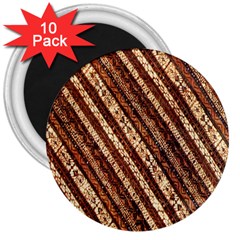 Udan Liris Batik Pattern 3  Magnets (10 Pack) 