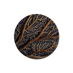 Trees Forests Pattern Rubber Coaster (round)  by Amaryn4rt