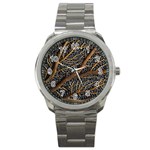 Trees Forests Pattern Sport Metal Watch Front