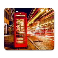 Telephone Box London Night Large Mousepads by Amaryn4rt