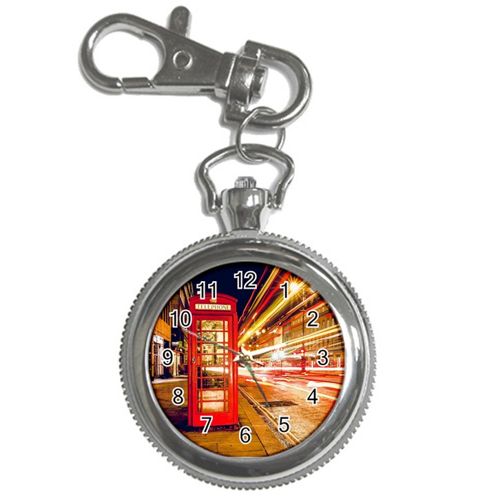 Telephone Box London Night Key Chain Watches