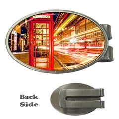 Telephone Box London Night Money Clips (oval)  by Amaryn4rt