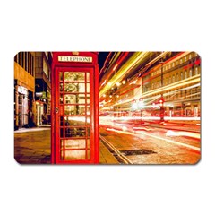 Telephone Box London Night Magnet (rectangular)