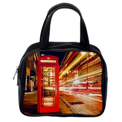 Telephone Box London Night Classic Handbags (one Side)