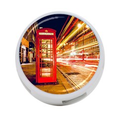 Telephone Box London Night 4-port Usb Hub (two Sides)  by Amaryn4rt