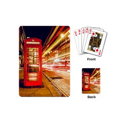 Telephone Box London Night Playing Cards (mini)  by Amaryn4rt