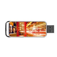 Telephone Box London Night Portable Usb Flash (two Sides) by Amaryn4rt