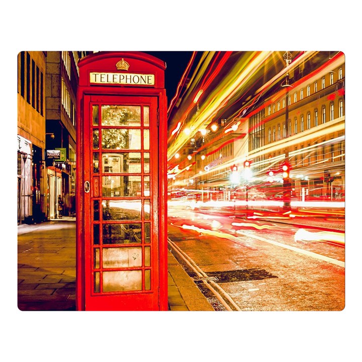 Telephone Box London Night Double Sided Flano Blanket (Large) 