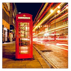 Telephone Box London Night Large Satin Scarf (square)