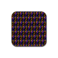 Seamless Prismatic Line Art Pattern Rubber Coaster (square)  by Amaryn4rt