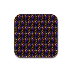 Seamless Prismatic Line Art Pattern Rubber Square Coaster (4 Pack)  by Amaryn4rt