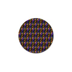 Seamless Prismatic Line Art Pattern Golf Ball Marker