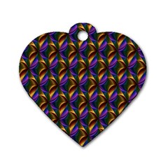 Seamless Prismatic Line Art Pattern Dog Tag Heart (two Sides) by Amaryn4rt