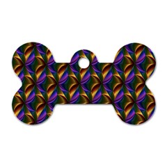 Seamless Prismatic Line Art Pattern Dog Tag Bone (one Side) by Amaryn4rt