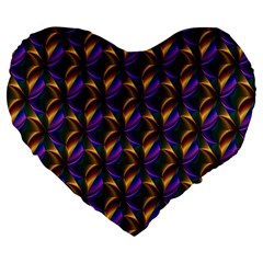 Seamless Prismatic Line Art Pattern Large 19  Premium Flano Heart Shape Cushions by Amaryn4rt