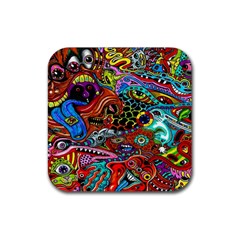 Vector Art Pattern Rubber Coaster (square)  by Amaryn4rt