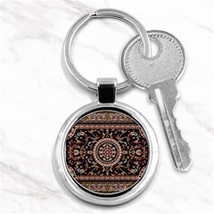 Vectorized Traditional Rug Style Of Traditional Patterns Key Chains (round)  by Amaryn4rt