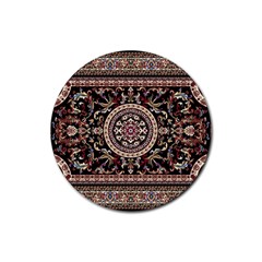 Vectorized Traditional Rug Style Of Traditional Patterns Rubber Coaster (round) 