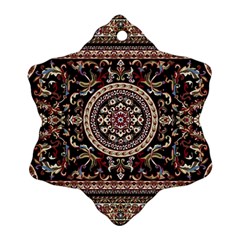 Vectorized Traditional Rug Style Of Traditional Patterns Snowflake Ornament (two Sides) by Amaryn4rt