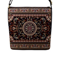 Vectorized Traditional Rug Style Of Traditional Patterns Flap Messenger Bag (l)  by Amaryn4rt