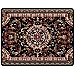 Vectorized Traditional Rug Style Of Traditional Patterns Double Sided Fleece Blanket (medium)  by Amaryn4rt