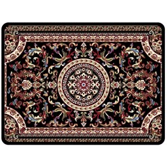 Vectorized Traditional Rug Style Of Traditional Patterns Double Sided Fleece Blanket (large)  by Amaryn4rt