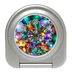 Rainbow Spiral Beads Travel Alarm Clocks by WolfepawFractals