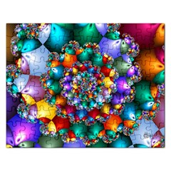 Rainbow Spiral Beads Rectangular Jigsaw Puzzl