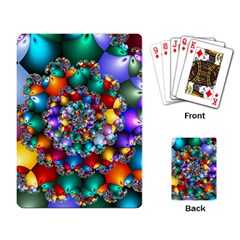 Rainbow Spiral Beads Playing Card by WolfepawFractals