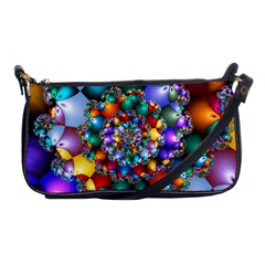 Rainbow Spiral Beads Shoulder Clutch Bags by WolfepawFractals