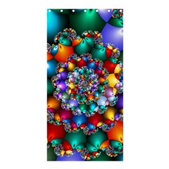 Rainbow Spiral Beads Shower Curtain 36  X 72  (stall)  by WolfepawFractals