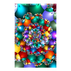 Rainbow Spiral Beads Shower Curtain 48  X 72  (small)  by WolfepawFractals