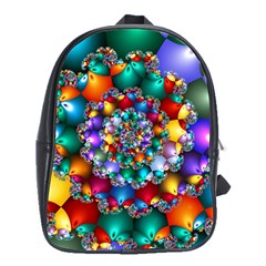 Rainbow Spiral Beads School Bags (xl)  by WolfepawFractals