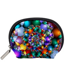 Rainbow Spiral Beads Accessory Pouches (small) 