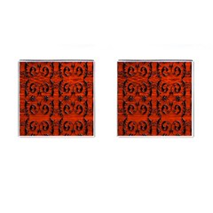 3d Metal Pattern On Wood Cufflinks (square) by Amaryn4rt