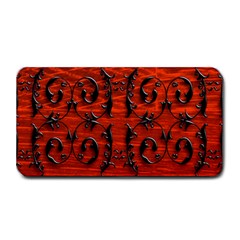 3d Metal Pattern On Wood Medium Bar Mats by Amaryn4rt