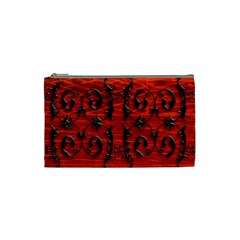 3d Metal Pattern On Wood Cosmetic Bag (small)  by Amaryn4rt