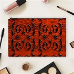 3d Metal Pattern On Wood Cosmetic Bag (Large)  Front