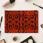 3d Metal Pattern On Wood Cosmetic Bag (Large)  Back